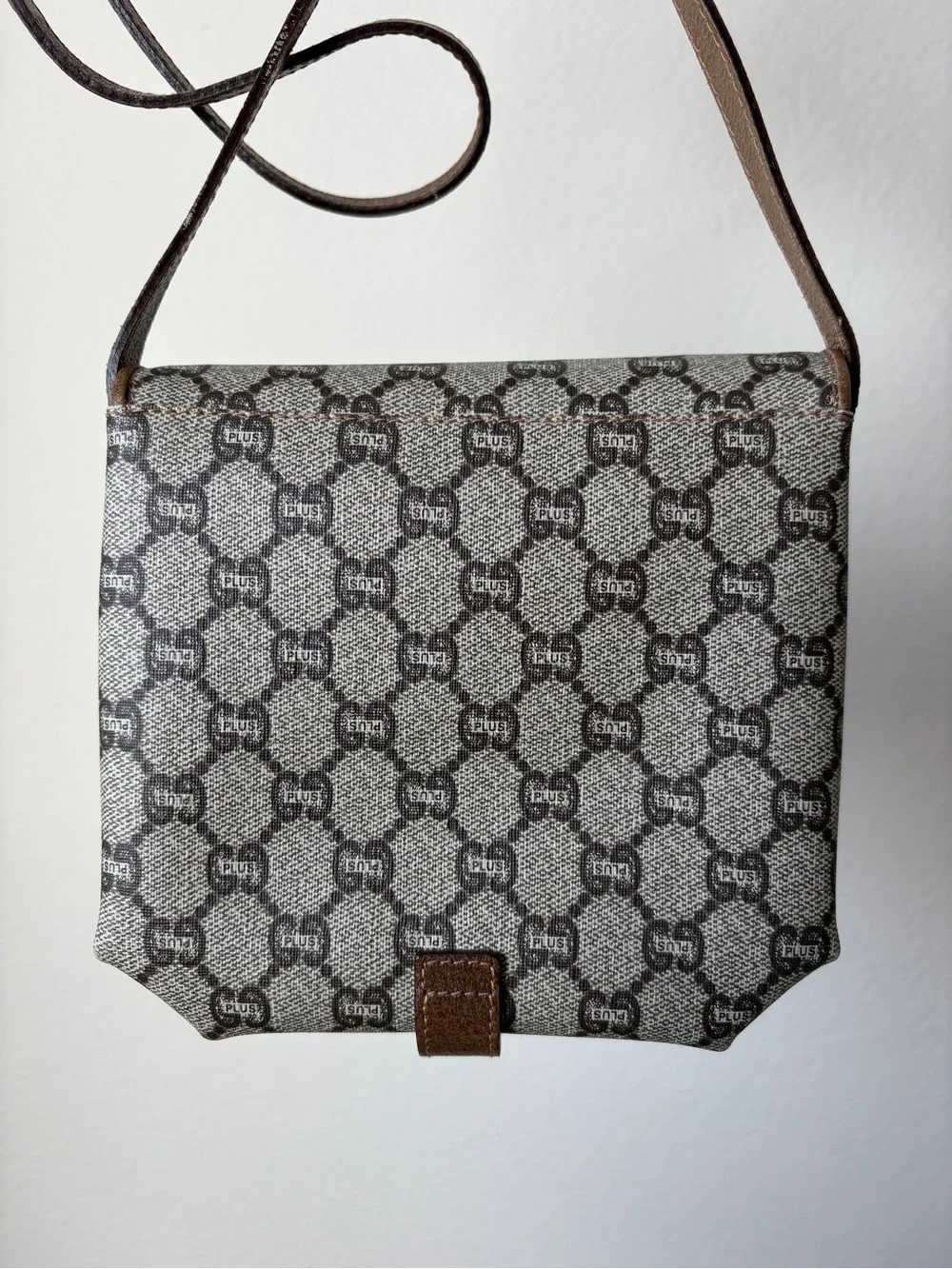 Gucci plus GG supreme monogram canvas crossbody bag, vintage